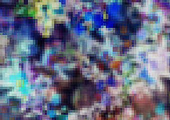 ピクセレートのモザイク柄のクールなグラフィックス