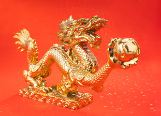 New year decoration with dragon art