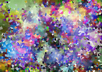ポリゴンが水晶化したピクセレートのクールなアブストラクト