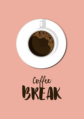 poster with coffee and cookies