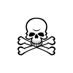 Cartoon skull and crossbones