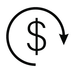 Return on investment icon vector