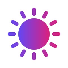 Glyph Gradient Sun icon isolated on background