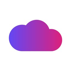 Glyph Gradient Cloud icon isolated on background