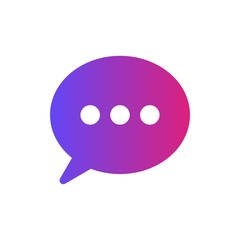  Glyph Gradient Chat icon isolated on background
