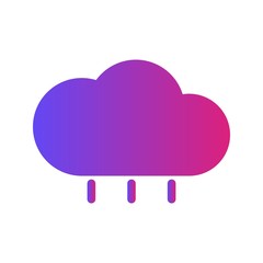  Glyph Gradient Rain icon isolated on background