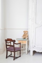 Teddy Bear On Child's Study Table