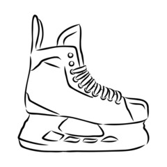 vector illustration of hockey scate