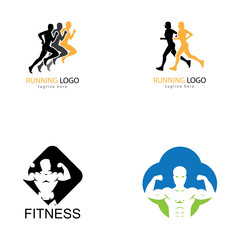 Vector object and Icons for Sport Label  Gym Badge  Fitness Logo Design