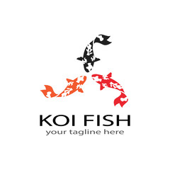 Koi fish animal  logo and symbols vector template