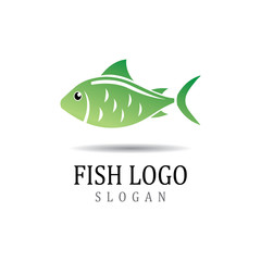 Fish logo template. Creative vector symbol