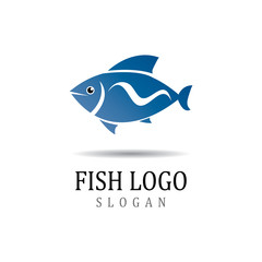 Fish logo template. Creative vector symbol