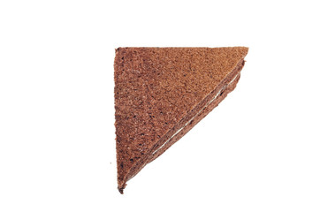 Sweet tasty Chocolate cake great Triangle shape isolated on white background