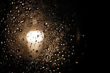 water drops on glass