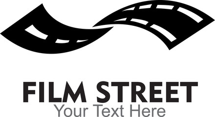 film street logo design concept isolated on white background