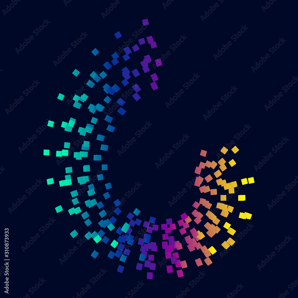 Wall mural an abstract pattern composed of colored granules.