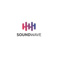 Sound Wave Circle Logo simple and minimalist