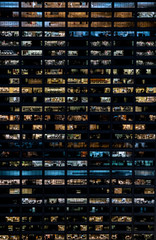 Manhattan by night - obrazy, fototapety, plakaty