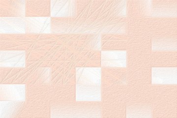 Illustration with white and pink rectangular shapes. Textured background with place for text.