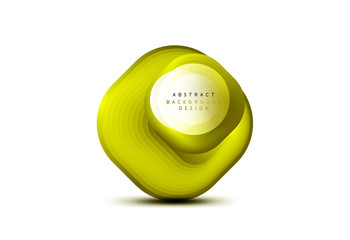 Square geometric banners with 3d smooth blend effect. Digital technology trendy icon design. Vector Illustration For Wallpaper, Banner, Background, Card, Book Illustration, landing page