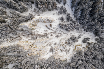 Aerial: Earth pyramids from high above