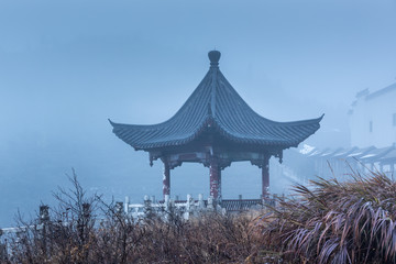 Ancient architecture gazebo in the park, China