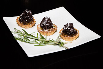 cake with whipped cream and chocolate
