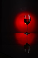 glass of wine studio shooting