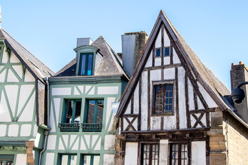  Auray, Quartier de Saint-Goustan. Maisons à colombages. Morbihan. Bretagne