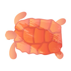Vector watercolor turtle. Vector illustration for greeting cards, invitations, and other printing and web projects.
