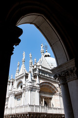 View of St. Mark's Basilica Through an Ancient Arch