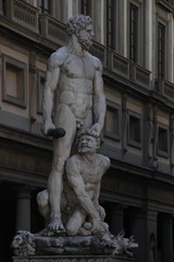 Sculpture in the old town of Florence