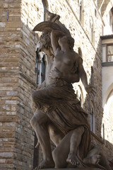 Sculpture in the old town of Florence