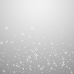 Sparse glowing snow Christmas background. Subtle f