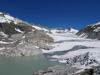 glacier en été - Valais Suisse