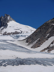 vue sur la glacier du Rhone - Suisse