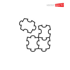 Puzzle Pieces Icon Design Vector