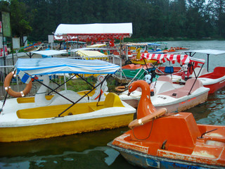 colorful Boats tourist place