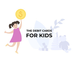 Vector child finance isolated illustration 
