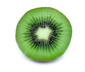 Fresh kiwi fruit on white background.