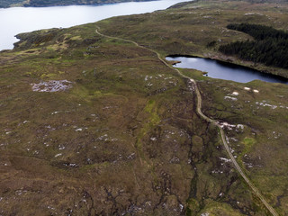 Fototapeta na wymiar Die nördlichen Highlands von Schottland - Luftbild
