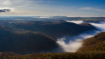 Herbst auf der Schw&auml;bischen Alb - Luftbild