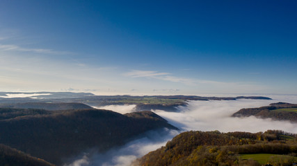 Herbst auf der Schwäbischen Alb - Luftbild