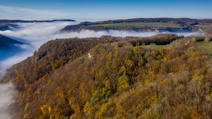 Herbst auf der Schwäbischen Alb - Luftbild