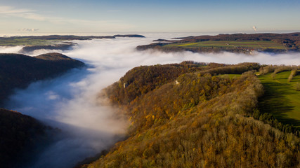 Herbst auf der Schwäbischen Alb - Luftbild