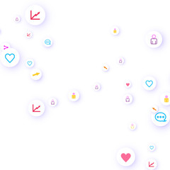 Social media marketing, Communication concept.