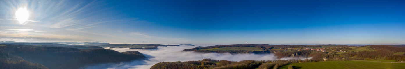 Herbst auf der Schwäbischen Alb - Luftbild