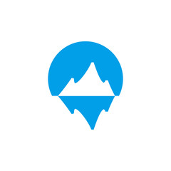 Iceberg logo design illustration vector template
