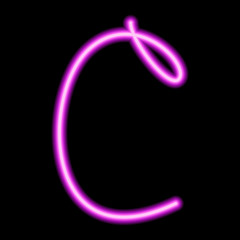 neon pink letter 