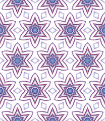 Ethnic Surface. Hand Drawn Painted. 